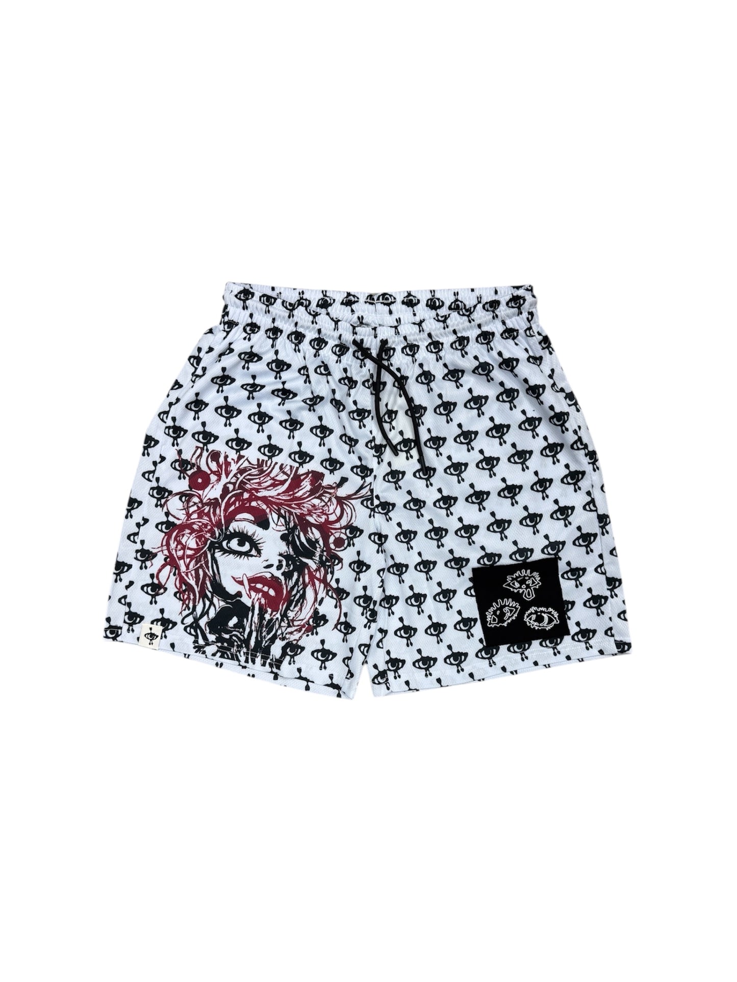 Red Lips Mesh Shorts