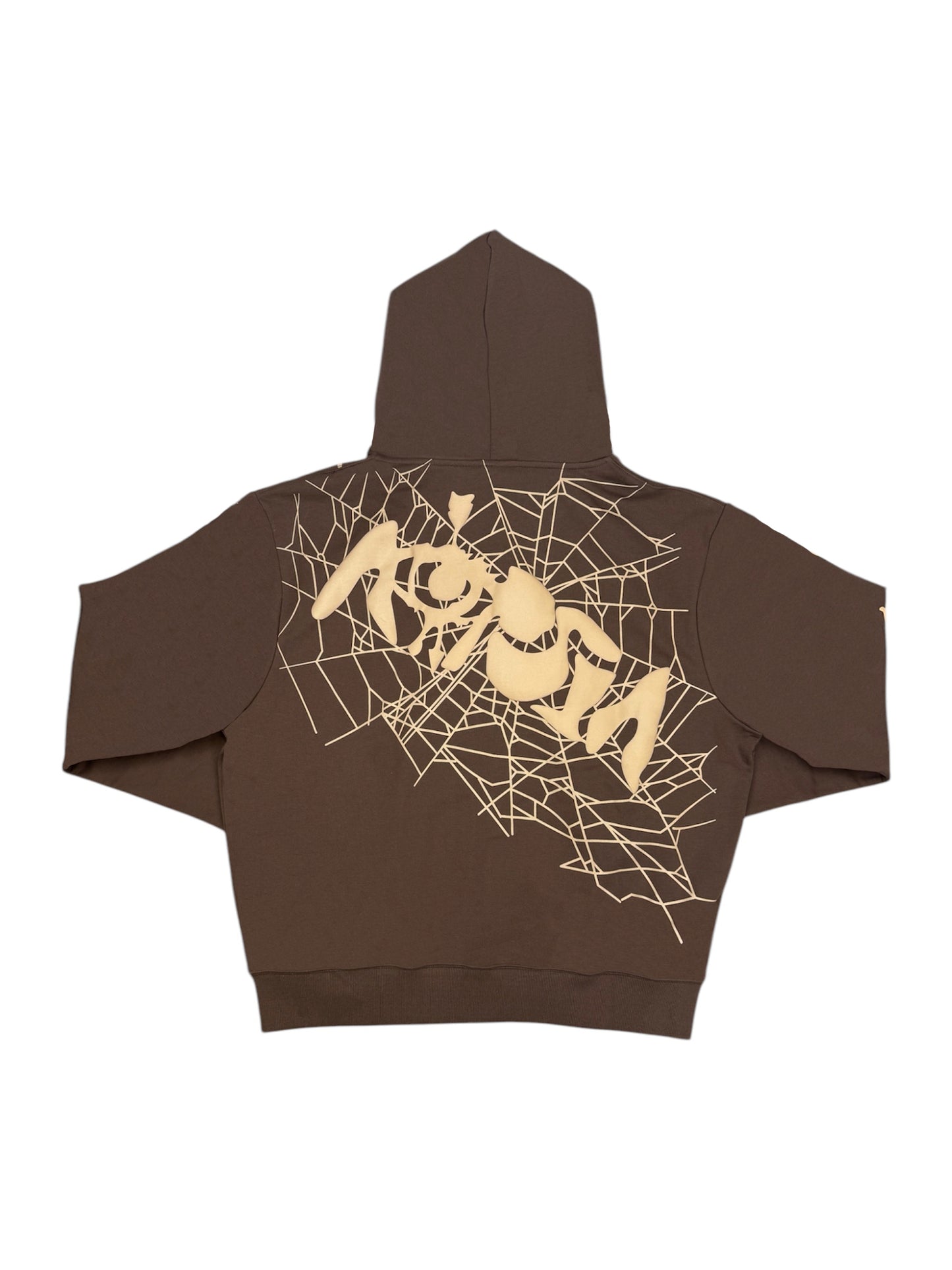 Spider Hoodie Brown & Cream