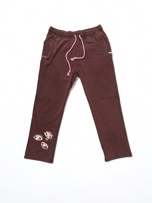 (NEW) Mixed Personality Brown Pants