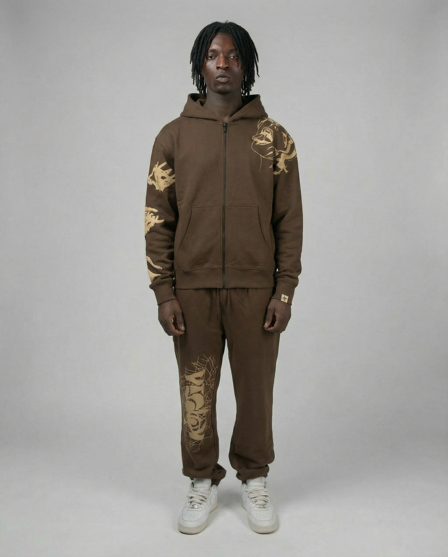 Spider Pants Brown & Cream