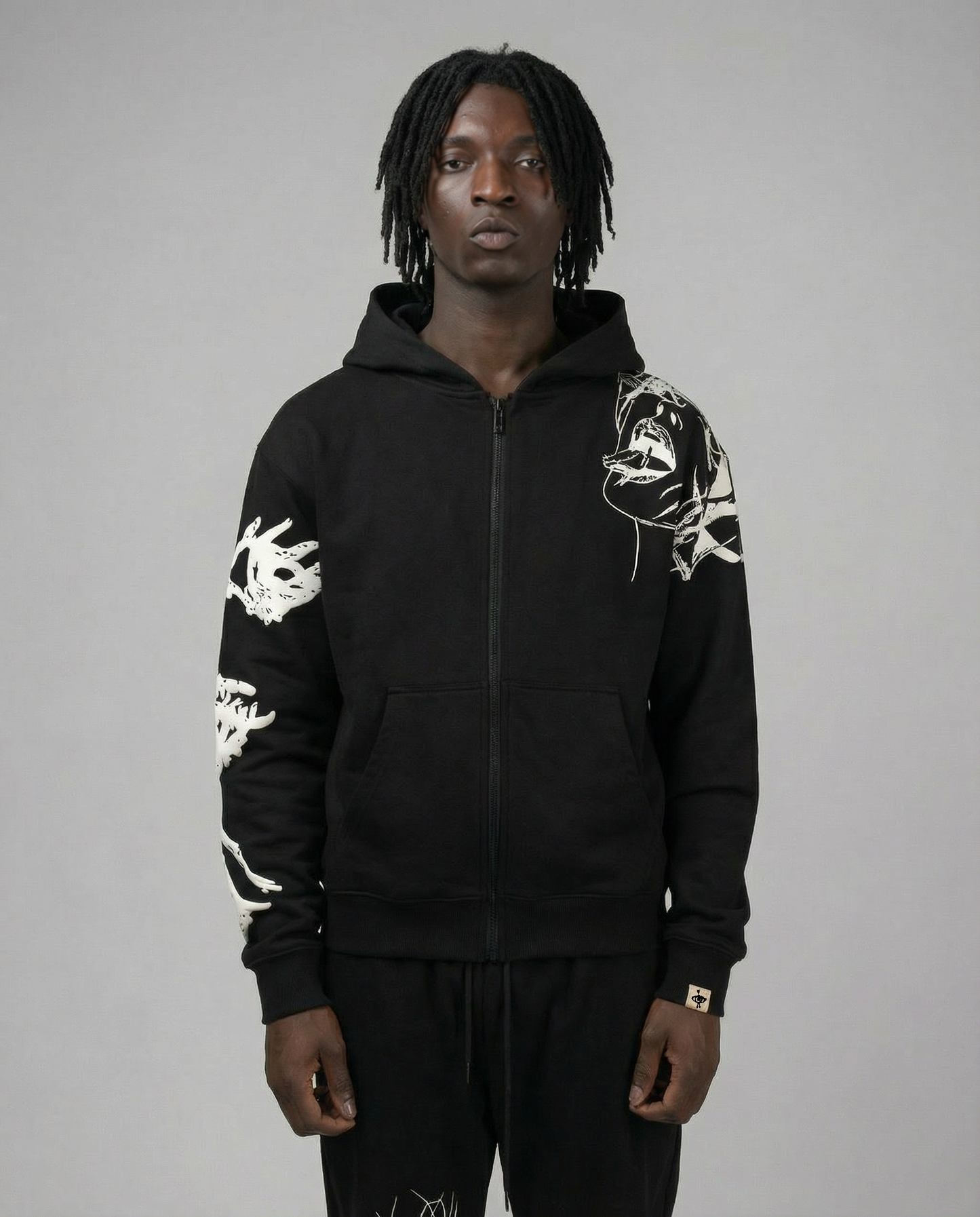 Spider Hoodie Black & White